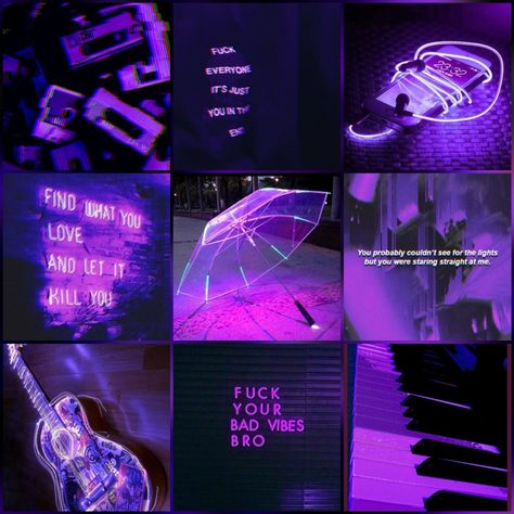 Purple/punk/night/neon aesthetic Neon Goth Room, Purple Punk Aesthetics, Night Neon Aesthetic, Roxanne Wolf Aesthetic, Punk Aesthetic Pictures, Neon Goth Aesthetic, Purple Moodboard Aesthetic, Neon Steampunk, Widgetsmith Wallpapers