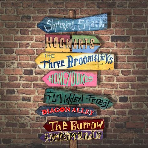 Harry Potter Signs, Tiki Signs, Hagrids Hut, Arrow Wood Sign, Tiki Bar Signs, Three Broomsticks, Harry Potter Classroom, Wood Arrow, The Burrow