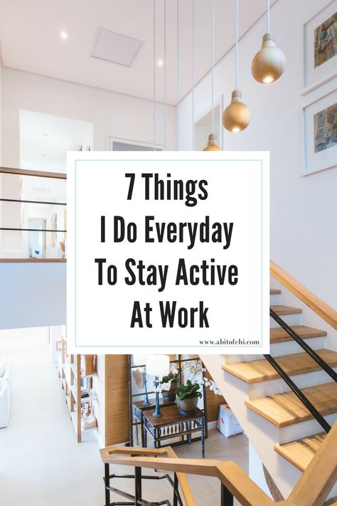 Great tips for staying active while working a desk job! Check them out at www.abitofchi.com. How To Stay Active At A Desk Job, Trade Off, Desk Job, Staying Active, Parking Space, Grad School, Stay Active, A Desk, I Choose