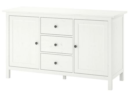 Ikea Hemnes Sideboard, Hemnes Sideboard, Space Saving Door Ideas, Ikea Buffet, Buffet Ikea, Hemnes Bookcase, Lounge Storage, Ikea Sideboard, Ideas For Kitchen Cabinets