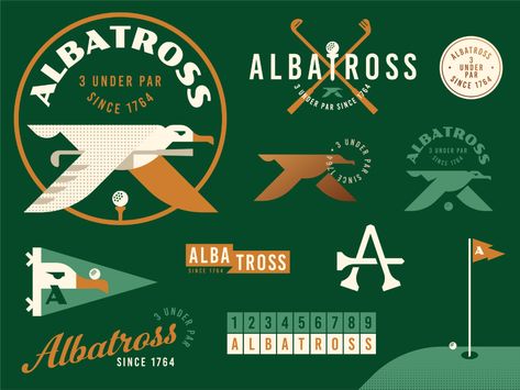 Albatross Golf Badges by Michael Penda on Dribbble Golf Logo Design, Golf Logo, Golf Design, Golf Brands, Vintage Golf, S Logo, Badge Design, Logo Illustration, San Rafael