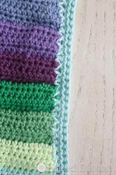 How To Crochet a Clean Edge Along a Rough Edge – Felted Button Edges Tutorial, Blanket Edging, Crochet Edging Pattern, Crochet Blanket Border, Crochet Bears, Crochet Blanket Edging, Crochet Edgings, Crochet Edge, Hairpin Lace