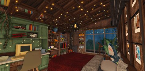 Cozy Cabin Exterior Bloxburg, Log Cabin Bloxburg, Cozy Cabin Bloxburg, Bloxburg Indie House, Bloxburg Winter Cabin Interior, Rustic Bloxburg House, Bloxburg Rustic House, Cabin Bloxburg, Rustic Bloxburg Interior