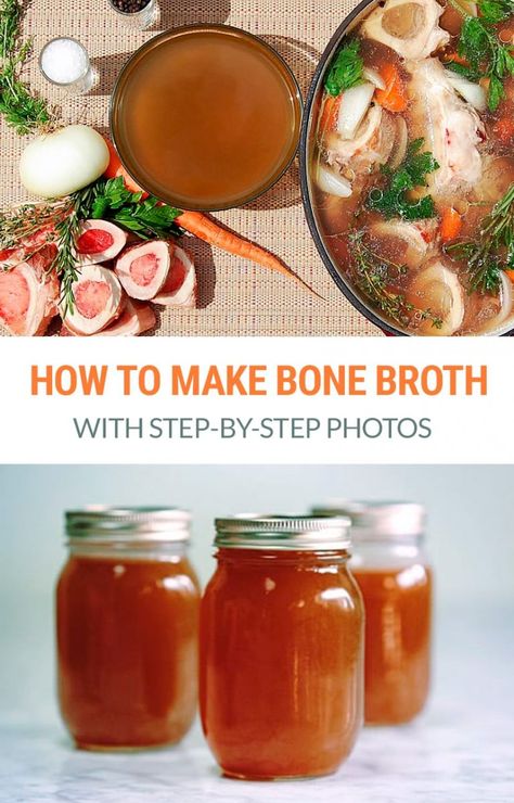 How To Make Beef Bone Broth (recipe with step-by-step instructions) | Whole30, Paleo, Gluten-free & Keto. Very Nutritious #bonebroth #broth #realfood #whole30 #nutrition Beef Bone Broth Recipe, Nutrition Day, Dr Kellyann, Making Bone Broth, Ancestral Nutrition, Diy Foods, Homemade Bone Broth, Bone Soup, Keto Eating