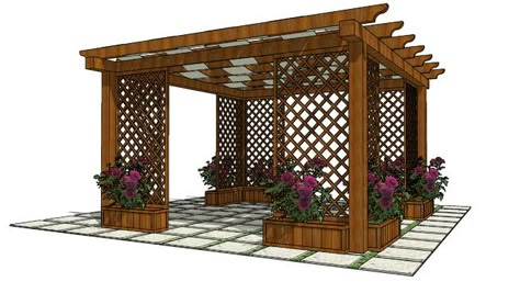 Pergolato Small Garden Gazebo, Garden Roof, Patio Garden Design, Backyard Sheds, Gazebo Pergola, Landscape Design Plans, Garden Gazebo, Front Patio, Roof Structure