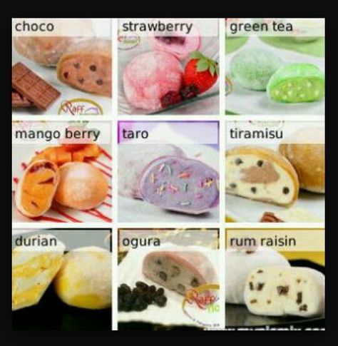 Different flavors for Mochi ice cream! Mochi Flavors, Foreign Desserts, Mochi Recipes, Mochi Balls, Ice Cream Strawberry, Mochi Ice, Mochi Recipe, Mochi Cake, Mochi Ice Cream