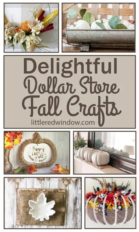 Dollar Store Fall Crafts, Dollar Store Fall Crafts Diy, Cinnamon Treats, Fall Porch Ideas, Fall Jars, Easy Fall Wreaths, Dollar Tree Pumpkins, Crafts Fall, Fall Decor Diy Crafts