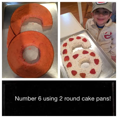 Number 6 birthday cake using 2 round cake pans. Number Six Birthday Cake, 6 Cake Number, Number Six Cake, Number 6 Birthday Cake, Number 6 Cake, Sixth Birthday Cake, 6 Birthday Cake, Pool Cake, 6th Birthday Cakes