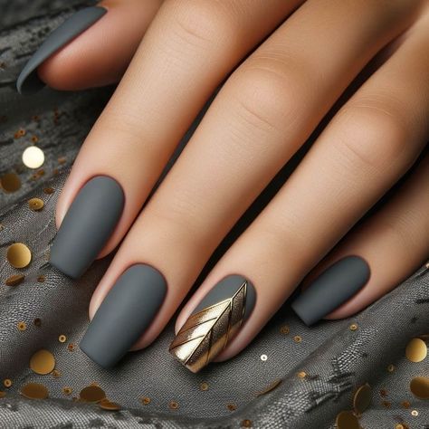 Instagram Grey Nails, Simple Fall Nails, Sunflower Nails, Trendy Nail Art, Elegant Nails, Fall Nail, Floral Nails, Fancy Nails, Chic Nails