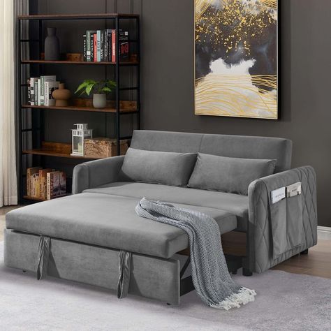 Couch With Bed, Compact Sofa Bed, Sofa Bed Convertible, Sofa Bed 2 Seater, Guest Bedroom Ideas, Beds For Small Spaces, Couch For Living Room, Sofa Bed Sleeper, Pull Out Couch