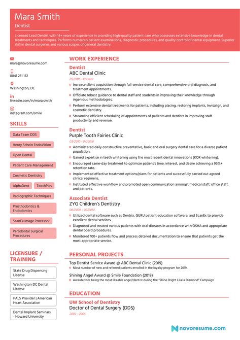 Dentist Resume, Dental Hygienist Resume, Chronological Resume, Student Resume Template, Resume Summary, Functional Resume, Student Resume, Dental School, Dental Student