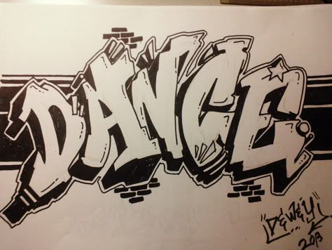 dance graffiti art Dance Graffiti, Easy Graffiti, Easy Graffiti Drawings, Graffiti Names, Graffiti Sketch, Graffiti Ideas, Graffiti Wildstyle, Graffiti Art Letters, Graffiti Text