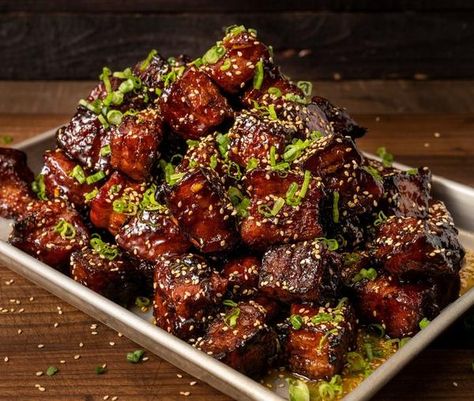 Pork Burnt Ends, Korean Pork Belly, Vegetable Cocktails, Pork Belly Burnt Ends, Korean Bbq Sauce, Korean Pork, Pork Rub, Pork Belly Recipes, Paprika Pork