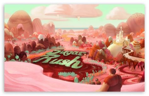 Wreck It Ralph Sugar Rush Game wallpaper Rush Movie, Wreck It Ralph Movie, Vinyl Cafe, Candy World, Vanellope Von Schweetz, Animation Disney, Color Script, Owl City, Lamar Jackson