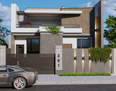 Compound Wall Arch Design, Compact Modern House, Single Floor Modern Elevation, Ground Floor Elevation Design Modern Architecture, Ground Floor Elevation Design Ground Floor Elevation Design Modern, Elevation For Ground Floor House, Single Floor Front Elevation Designs Modern, Elevation Designs For House Single Floor, Single Story Elevation Design