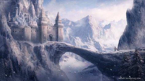 Fantasy Castle, Fantasy City, Fantasy Places, Fantasy Setting, A Castle, Landscape Scenery, Fantasy Art Landscapes, Fantasy Concept Art, High Fantasy