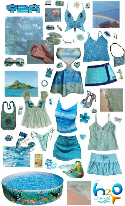 Aquarius Woman Aesthetic, Watercore Outfits, Aquarius Venus Fashion Style, Aquarius Outfits Style, Aquarium Aesthetic Outfit, Aquarius Clothes, Aquarius Aesthetic Outfit, Aquarius Outfits Aesthetic, Oceancore Outfit