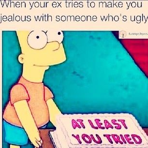 When you ex tries to make you jealous with someone who's ugly ... At least you tried ... #downgrade #thedamien Downgrade Quotes, Planning Quotes Funny, Ex Quotes Funny, Ex Memes, Ex Humor, Delete Quotes, Wedding Planning Quotes, Bf Memes, Ex Quotes