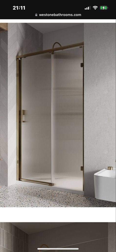 Fluted Glass Sliding Door, Shower Door Options, Finishes Board, Sliding Door Shower, Wall Profile, Glass Door Bathroom, Shower Sliding Glass Door, All White Room, Glass Sliding Door