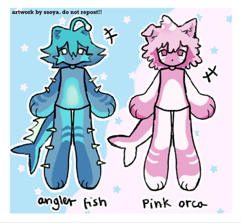 Dolphin Fursona, Angler Fish Character Design, Angler Fish Oc, Fish Oc Art, Fish Fursona, Orca Oc, Fish Character Design, Fish Oc, Orca Art