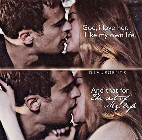 I love this quote for them. Divergent 2, Divergent Jokes, Divergent Cast, Divergent Theo James, Divergent Tris, Divergent Memes, Tris And Tobias, Divergent Four, Fangirl Book