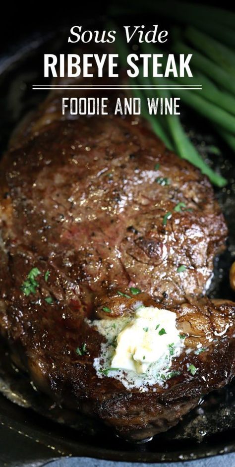 Sous Vide Steak Marinade, Sous Vide Rib Eye Steak, Sou Vide Ribeye Steak, Sous Vide Ribeye Steak, Braise Recipes, Beef Rib Steak, Sous Vide Steak Recipe, Sous Vide Ribeye, Prime Rib Steak