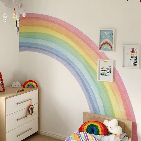 Paint rainbow on wall diy