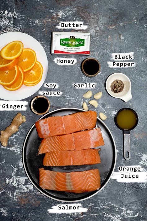 Crispy Honey Orange Glazed Salmon, Salmon Orange Recipe, Orange Honey Salmon, Orange Sauce For Salmon, Salmon With Orange Sauce, Honey Sauce For Salmon, Citrus Glazed Salmon, Honey Glaze Salmon, Orange Ginger Salmon