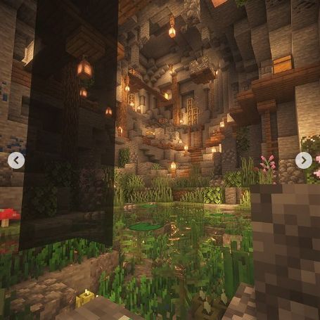 Minecraft Cave House, Minecraft Underground, Minecraft Building Blueprints, Minecraft Japanese, Minecraft Garden, Minecraft Structures, Minecraft Interior Design, Minecraft House Plans, Minecraft Cottage