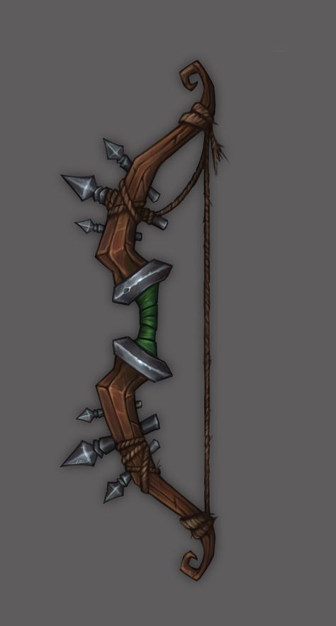 ArtStation - Arran's bow, Evelyn Soa Fantasy Bow, Magic Artifacts, Archer Characters, Cybernetic Arm, Dnd Items, Bow Art, Props Concept, Props Art, Game Props