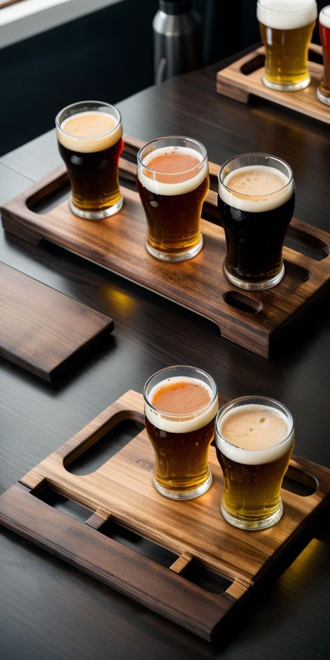 Build a wooden beer flight tray with designated slots for different beer glasses, creating a stylish and organized presentation for tastings. Build a Wooden Beer Flight Tray: Elevate Your Tasting Experience Introduction Whether you are an avid beer enthusiast or simply enjoy hosting tasting sessions, having a well-designed beer flight tray can greatly enhance your experience. In this article,... Beer Flight Tray, Tasting Tray, Beer Flight, Wood Art Design, Wood Burning Tool, Wooden Wall Shelves, Beer Brands, Beer Tasting, Bottle Openers