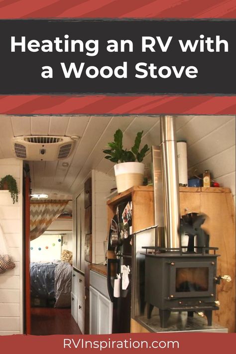 Not all wood stoves are created equal and heating an RV with wood isn't as simple as buying a stove and installing a stove pipe. In this article, we'll go over some important things to consider before purchasing a wood stove for your camper. We'll also talk about the pros and cons of some of the popular RV wood stove models. #wintercamping #rvliving Kimberly Wood Stove, Schoolie Conversion, Rambler Remodel, Rv Wood Stove, Rv Remodeling, Tiny Wood Stove, Small Wood Stove, Caravan Living, Van Kitchen