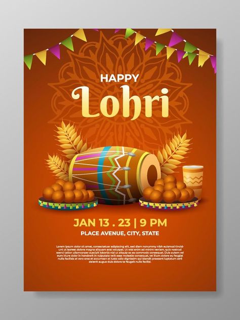 Lohri Festival Poster Template Lohri Template, Lohri Festival, Happy Lohri, Video Page, Festival Poster, Wedding People, Search Video, Layer Style, Cityscape Photos