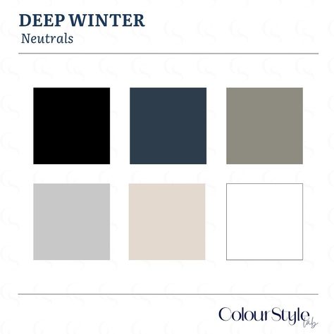 ⭐️ SAVE IT FOR LATER ⭐️ Some of the best colours, neutrals and colours to avoid for DEEP WINTER. . . . . . . . #colouranalysis #deepwinter #winterpalette #style #color #coloranalysis Deep Winter Color Palette Neutrals, True Winter Neutrals, Deep Winter Neutral Colors, Deep Winter Neutrals, Winter Colour Palette Fashion, Colour Palette Winter, Deep Winter Style, Improve Style, Deep Winter Color Palette