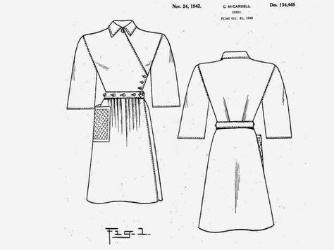 Claire Mccardell, Design Diagram, Blithe Spirit, Popover Dress, Evolution Of Fashion, Dream Dresses, American Fashion Designers, Summer Linen, American Fashion