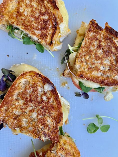 Brie, Fig, and Apple Grilled Cheese – Shredded Sprout Fall Sandwiches, Apple Grilled Cheese, Fig Butter, Fancy Grilled Cheese, Apple Sandwich, Grilled Turkey, Apples And Cheese, Grilled Cheese Recipes, Fig Jam