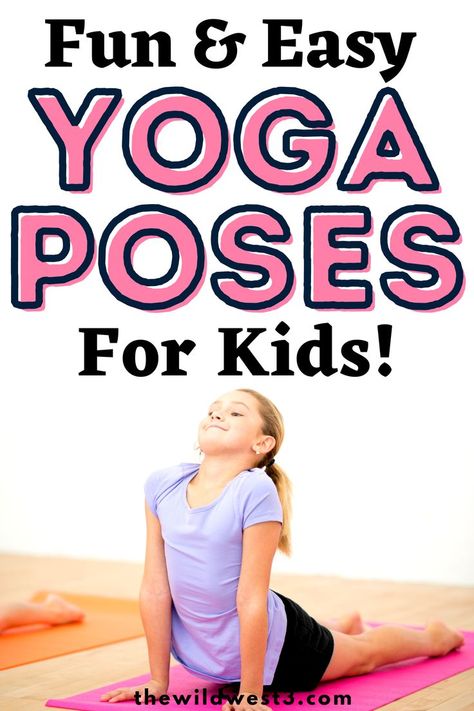 These easy yoga poses for kids are great to teach your kid yoga at home or in a school PE classroom. Yoga is fantastic exercise for kids and also teaches them important relexation techniques and focus skills. Yoga is a great activity for kids and moms alike! Animal Yoga Poses, Music Therapy Activities, Kundalini Yoga Poses, Yoga Poses For Kids, Animal Yoga, Childrens Yoga, Kids Yoga Poses, Home Yoga Practice, Easy Yoga Poses