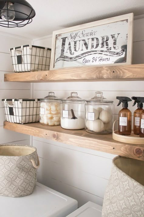 Rustic Farmhouse Laundry Room, Diy Lavanderia, Laundry Quotes, Laundry Room Inspo, Laundry Room Organization Storage, House Laundry Room, Home Laundry Room, Laundry Room Wallpaper, Laundry Room Closet