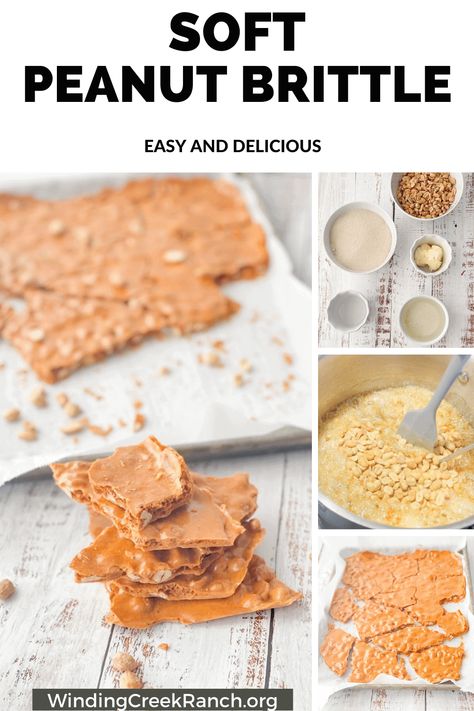 Soft Peanut Brittle Recipe, Soft Peanut Brittle, Homemade Candy Bars, Easy Tiramisu Recipe, Peanut Brittle Recipe, Brittle Recipes, Peanut Candy, Homemade Candy, Sorbet Recipes