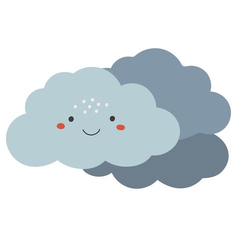 Cloudy vector illustration weather vecto... | Premium Vector #Freepik #vector #cloudy Cloudy Illustration, Weather Illustration, Wind Illustration, Weather Clipart, Lion And The Mouse, English Activities For Kids, Cloudy Weather, Clipart Baby, Kids Illustration