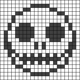 Scary Pixel Art, Jack Skeleton Pumpkin, Halloween Scary Face, Cross Stitch Letter Patterns, Pixel Grid, Scary Drawings, Scary Face, Jack Skeleton, Melty Bead Patterns