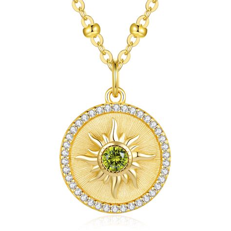 PRICES MAY VARY. ☀ENGRAVED COIN PENDANT NECKLACE: Radiate goddess vibes all year round in this eye catching sun necklace. With this necklace and its small sun pendant you will shine almost as bright as the sun itself. This circle medallion necklace features a sun pendant embellished with AAAAA cu ☀VINTAGE MINIMALIST DESIGN: Idea for all sun lovers. Elaborately crafted from 14k yellow-gold plated 925 sterling silver, an everyday piece designed to wear from desk to dinner. It is perfect for creati Gold Sun Jewelry, Sun Pendant Gold, Jewelry Rings Unique, Goddess Vibes, Gold Medallion Necklace, Sun Necklace, Rings Unique, Sun Pendant, Gold Medallion