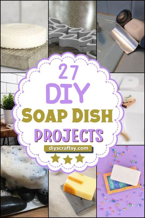 DIY Soap Dish Projects Diy Soap Tray, Soap Dish Ideas, Soap Holder Diy, Diy Soap Dish Holder, Soap Dish Diy, Diy Soap Dish, Diy Soap Holder, Diy Dish Soap, Healthy Christmas Recipes