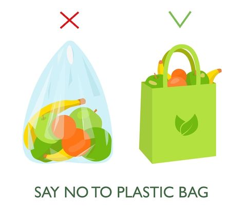 Don't Use Plastic Bags Poster, Say No To Plastic Bags, Say No To Plastic, Recycled Plastic Bags, Kids Worksheets, Kids Worksheets Preschool, Awareness Poster, Vector Infographic, Worksheets Preschool