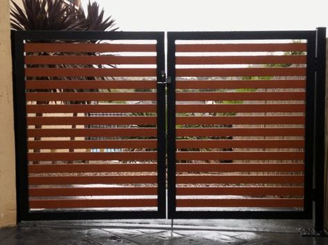 Carport Fence Gate, Carport Gate, Modern Entrance Design, Side Yard Gate, Steel Gates, Wood Gates, Fence Gates, Sliding Gates, Yard Gate