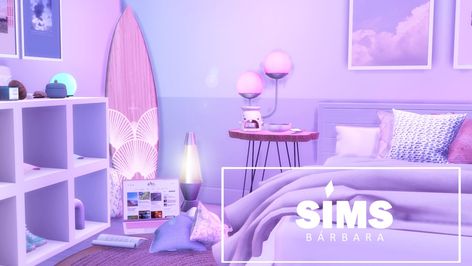 SIMS 4 | WYVERN HALL RENOVATION UNIVERSITY BRITECHESTER ROOMS | DL + CC | STOP MOTION | Bárbara Sims on Patreon Purple Bedroom Decor, Purple Furniture, Bedroom Purple, Sims 4 Bedroom, Purple Bedrooms, Teen Girl Room Decor, Purple Bedroom, Sims 4 Game Mods, Aesthetic Girly