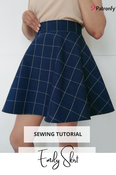 DIY Emily Skirt | Half CIRCLE SKIRT Sewing Tutorial (Pattern Available) PDF Sewing pattern | Emily Skirt | Mini skater skirt | Instant download print at home A4, US Letter Skater Skirt Pattern, Skirt Sewing Pattern Free, Mini Skirt Sewing Pattern, Flared Skirt Pattern, Skirt Sewing Tutorial, Mini Skirt Pattern, A Line Skirt Pattern, Skirt Pattern Easy, Half Circle Skirt