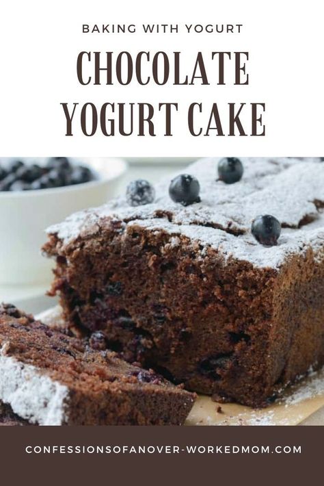 Yogurt Loaf Cake, Chocolate Yogurt Cake, Baking With Yogurt, Yogurt Dessert Recipes, Greek Yogurt Cake, Yogurt Dessert, Chocolate Yogurt, Loaf Cake Recipes, High Protein Desserts