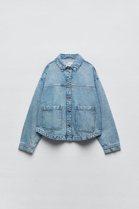 Chanel Shopper, Zara Denim Jacket, Jean Jacket Outfits, Denim Jacket Patches, Nashville Outfits, Denim Patches, Pocket Jeans, Denim Shirt, Jean Jacket