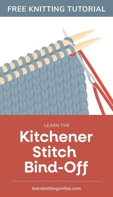 Knit Stitches For Beginners, Bind Off Knitting, Kitchener Stitch, Ladies Cardigan Knitting Patterns, Knitting Hacks, Knitting Patterns Free Blanket, Knitting Help, Knitting Stitches Tutorial, Knitting Basics